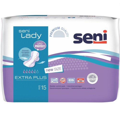 Seni Lady Extra Plus Urological Pads for Women 15 pcs