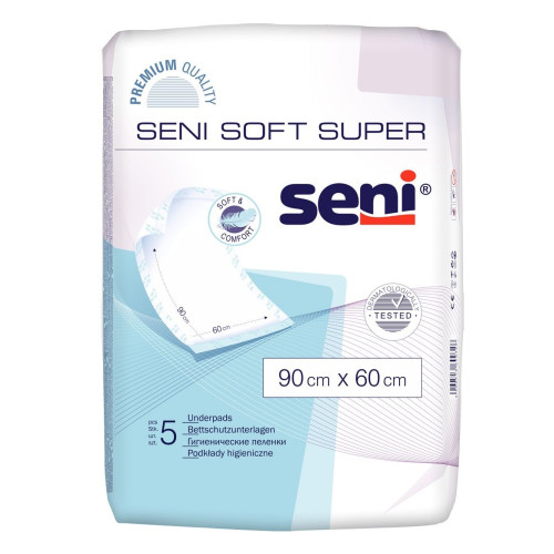 Seni Soft Super Hygienic Sheets Size 35.43"/23.62" (90/60 cm) 5 pcs