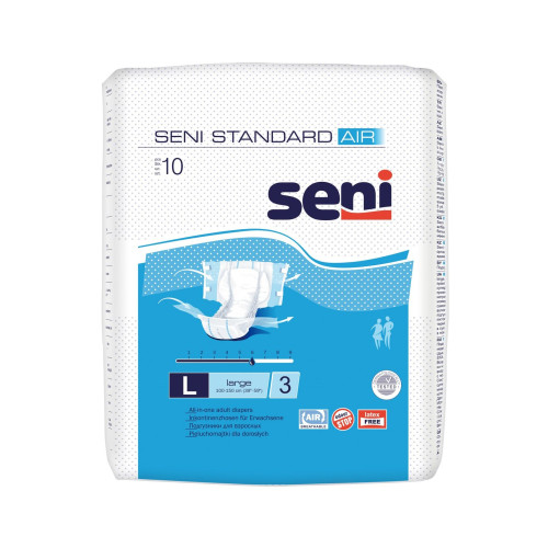 Seni Standard Air Adult Diapers Size L 10 pcs