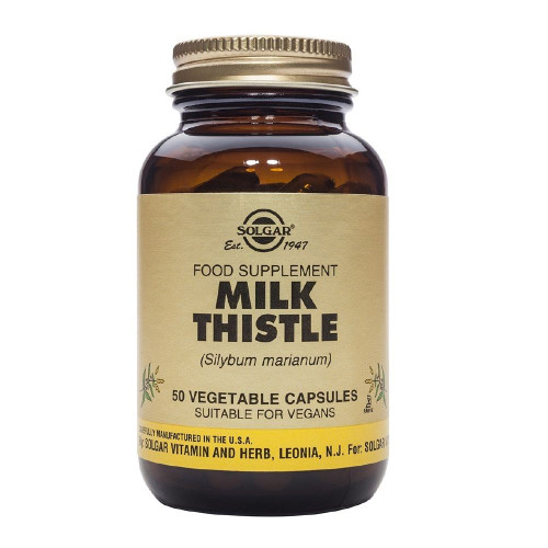 Solgar Milk Thistle Herb Extract Milk Thistle Seeds for Healthy Liver 50 Capsules