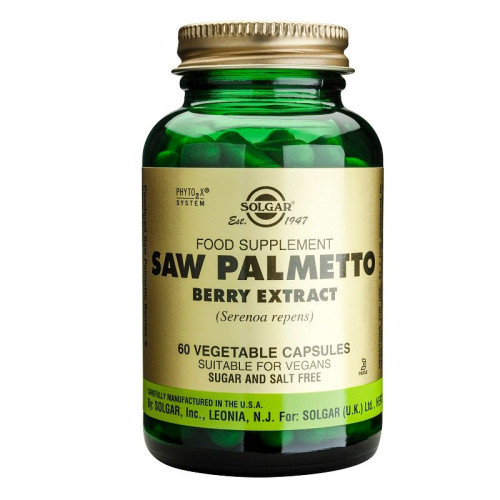 Solgar Saw Palmetto for Pain During Urination and a Healthy Prostate 60 Capsules