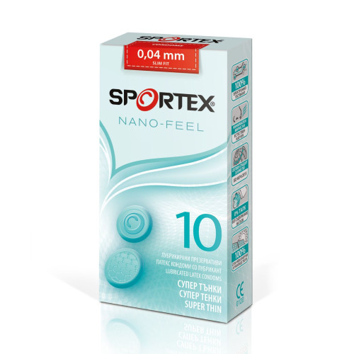 Sportex Nano-Feel Ultra-thin Lubricated Condoms 10 pcs