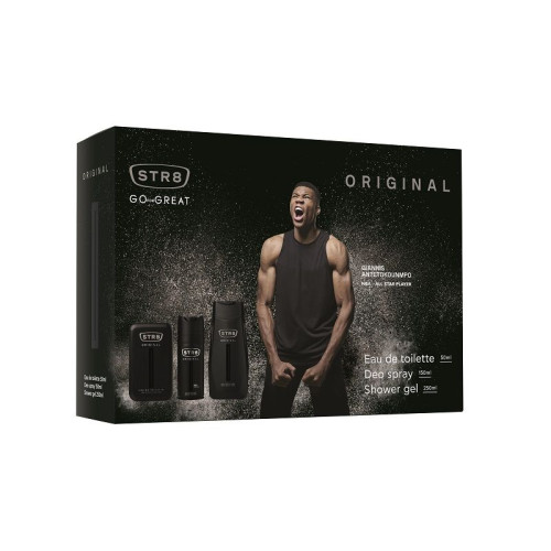 STR8 Original Promo Set for Men Eau De Toilette Deodorant Spray and Body Shower Gel