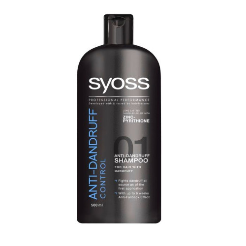 Syoss Anti-Dandruff Shampoo for Dandruff with Zinc 16.91 fl oz (500 ml)