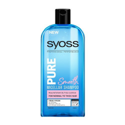 Syoss Pure Smooth Micellar Shampoo for Normal to Thick Hair 16.91 fl oz (500 ml)