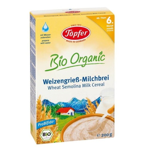 Topfer Milk Porridge with Wheat Semolina for Babies 6+ Months 7.05 oz (200 g)