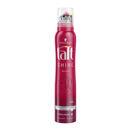 Taft Shine Ultra Strong Hair Mousse for Strong Laminating Shine 6.76 fl oz (200 ml)