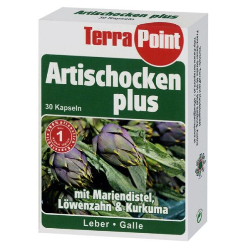 Terra Point Artichoke Plus for Healthy Liver and Gallbladder 50 mg 30 Capsules