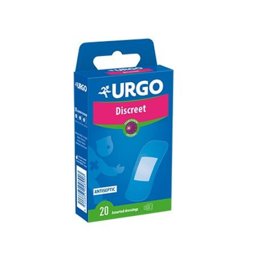 Urgo Discreet Plasters 3 Sizes Invisible Plasters for Wounds on the Face 20 pcs