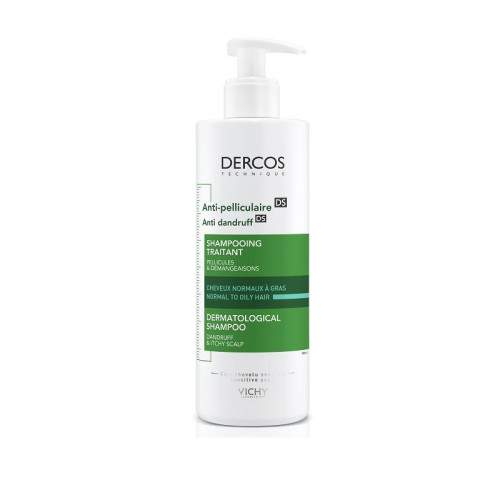 Vichy Dercos Anti-Dandruff Treatment Shampoo for Normal to Oily Hair 13.19 fl oz (390 ml)