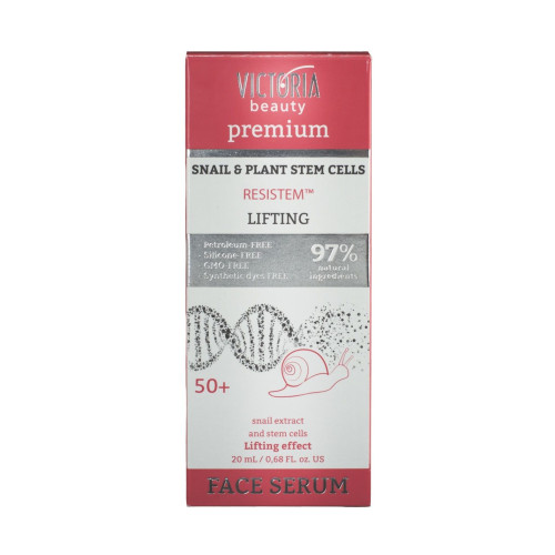 Victoria Premium Face Serum with Snail Extract Stem Cells and Lifting Effect 50+ 0.68 fl oz (20 ml)