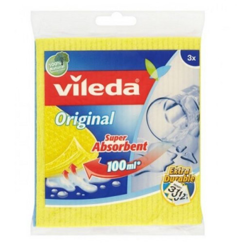 Vileda Original Absorbent Wet Wipes 3 pcs
