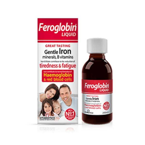 Vitabiotics Feroglobin B12 Syrup with Iron for Pregnant and Breastfeeding Women 6.76 fl oz (200 ml)