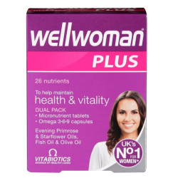 Vitabiotics Women's Wellness Omega-3-6-9 + Multivitamins and Minerals for Vitality Double Set 28+28 Capsules
