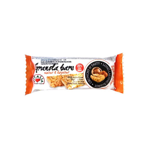 Vitalia Granola Bars Walnut and Hazelnut Crunchy Cereal Bar with Walnuts and Hazelnuts 1.23 oz (35 g)