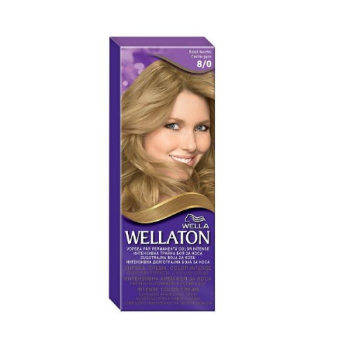Wellaton Permanent Hair Dye for Rich Color Light Blonde 8/0