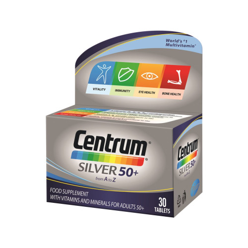 Centrum Silver 50+ Vitamins and Minerals for People Over 50+ Years 30 Tablets