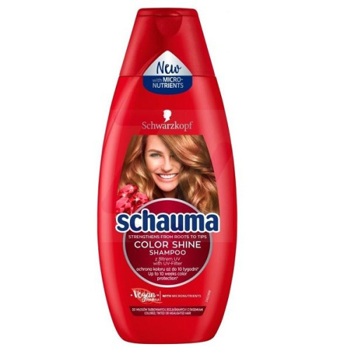 Schauma Shampoo for Shine and Color Protection for Colored Hair 13.53 fl oz (400 ml)