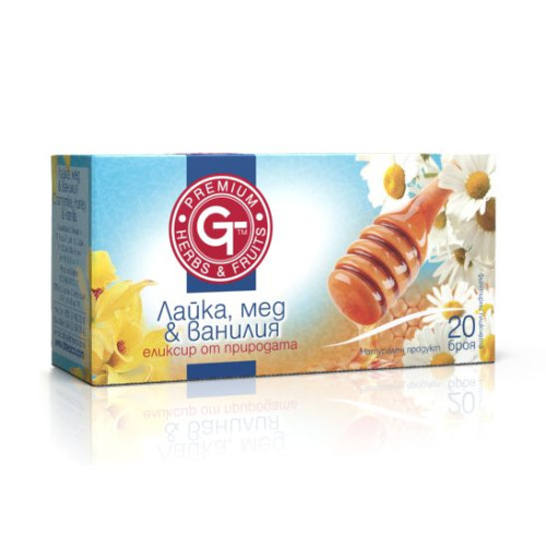 GT Herbal Tea with Chamomile Honey and Vanilla for Calm and Relaxation 0.05 oz (1.5 g) 20 Filter Bags