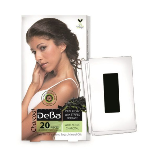Deba Facial Hair Removal Strips Activated Charcoal 20 pcs