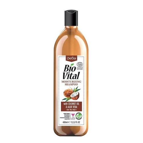 Deva Biovital Natural Moisturizing Shampoo for Dry Hair Coconut Oil and Aloe Vera Extract 13.53 fl oz (400 ml)