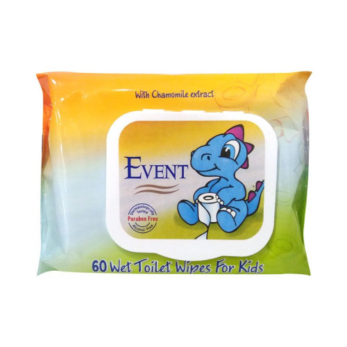 Event Cleansing Baby Wipes with Lid for Travel Alcohol-Free 60 pcs