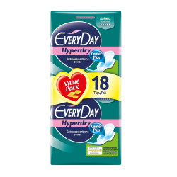 Everyday Hyperdry Normal Ultra Plus Sanitary Pads 18 pcs