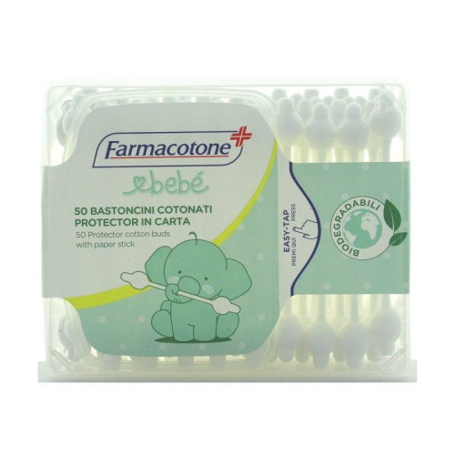 Farmacotonete Biodegradable Ear Sticks with Stopper 50 pcs