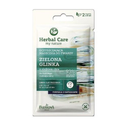 Jantar Farmona Herbal Care Cleansing Face Mask with Green Clay 2 x 0.17 fl oz (5 ml)