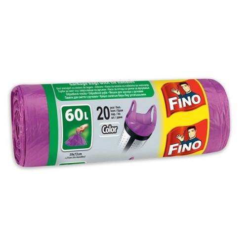 Fino Purple Color Garbage Bags 20 pcs