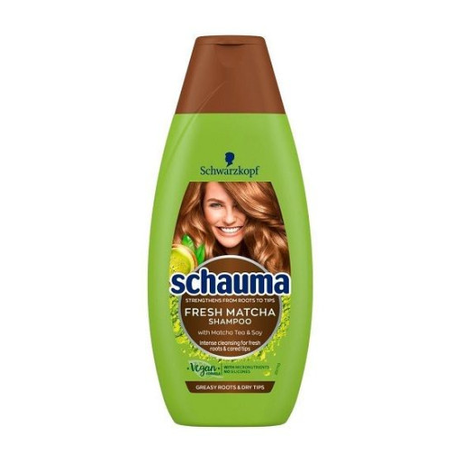 Schauma Fresh Matcha Shampoo for Hair Oily Roots and Dry Ends 13.53 fl oz (400 ml)
