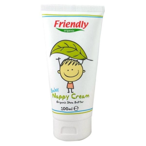 Friendly Baby Cream for Diaper Rash with Organic Shea Butter 3.38 fl oz (100 ml)