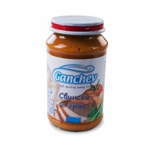 Ganchev Pureed Pork with Peas for Ages 12 Months 6.7 oz (190 g)