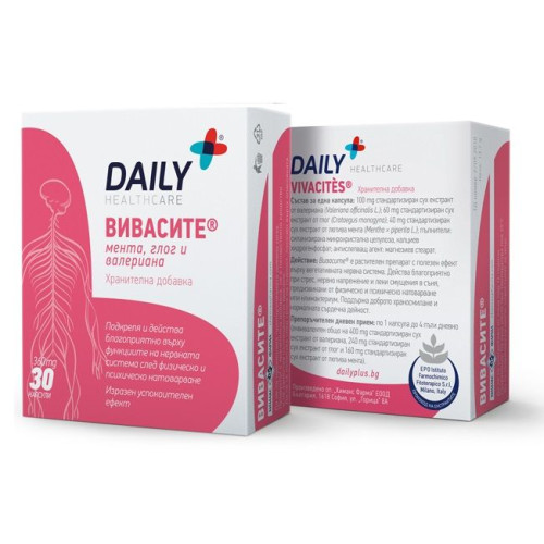 Daily Vivacite Mint Hawthorn and Valerian After Physical and Mental Exertion 30 Capsules