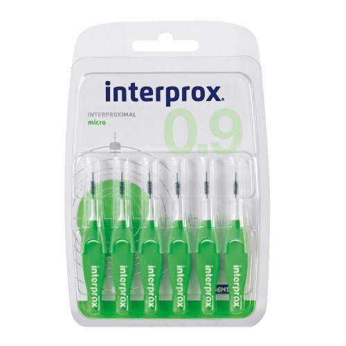 Interprox Interdental Toothbrushes Size 0.04 in (0.9 mm) 6 pcs