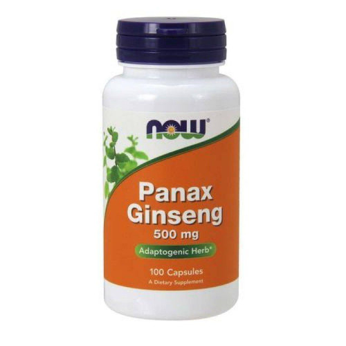 Now Foods Panax Ginseng Tones the Body for Chronic Fatigue 500 mg 100 Capsules