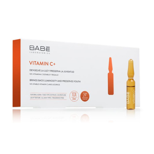 Babe C+ Concentrated Therapy for Evening Out Skin Tone and Toning the Skin for All Skin Types Ampoules 3.45 fl oz (102 ml)