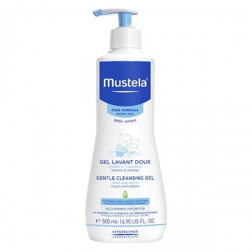 Mustela Gentle Cleansing Gel for Hair and Body for Normal Baby Skin Vitamin B5 16.91 fl oz (500 ml)