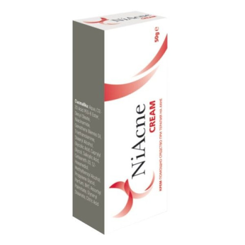 Ecopharm Niacne Cream for Acne with a Moisturizing Effect for Dry and Sensitive Skin 1.76 oz (50 g)
