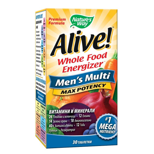 Nature's Way Alive Multivitamins for Men 30 Tablets