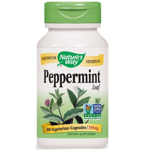 Nature's Way Peppermint Leaf for a Healthy Stomach with Gas 350 mg 100 Vcaps