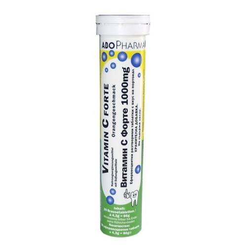 Abopharma Vitamin C Forte 1000 mg for a Strong Immune System 20 Effervescent Tablets