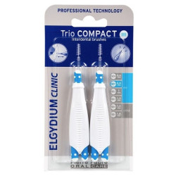 Elgydium Clinic Trio Compact 000 Interdental Brushes for Dental Plaque 0.03" (0.8 mm) 4 pcs