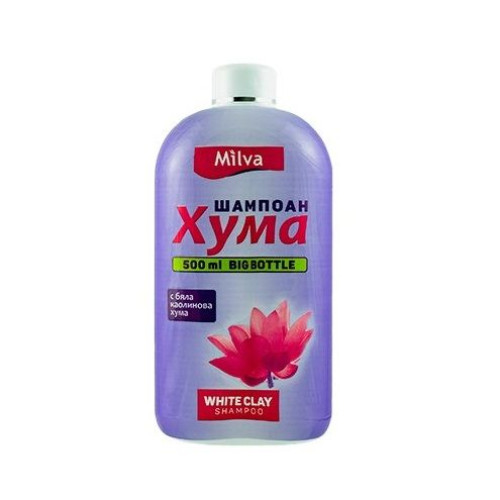 Milva Hydrating Shampoo for Oily Hair for Shine with White Kaolin Clay 16.91 fl oz (500 ml)