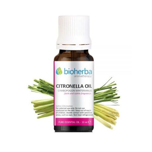 Bioherba Citronella Essential Oil for Toning and Improving Mood 0.34 fl oz (10 ml)