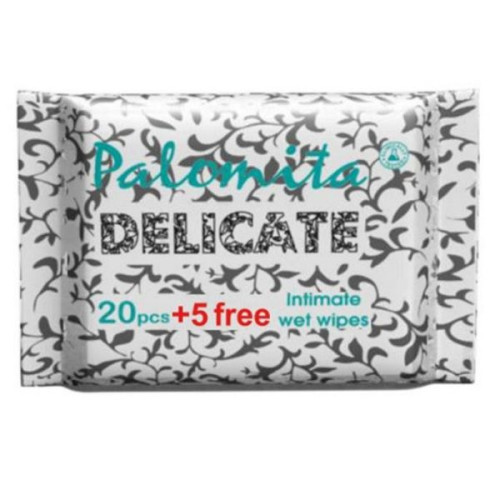 Palomita Delicate Intimate Wet Wipes for Delicate Areas with Toning Effect 25 pcs
