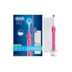 Oral-B Pro 2 2500 Electric Toothbrush for Healthy Gums with Timer + Case Pink 1 pc