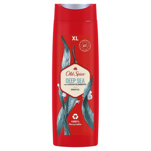 Old Spice Deep Sea Cleansing Shower Gel for Men Ocean Scent 13.53 fl oz (400 ml)