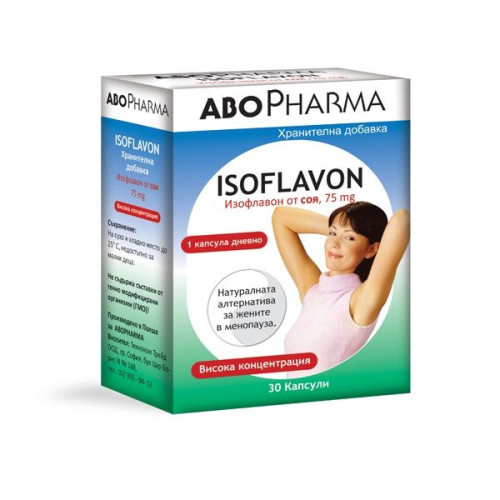 Abopharma Isoflavon Natural Capsules for Menopause 75 mg 30 Capsules