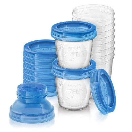 Philips Avent Breast Milk Storage Cup Set 6.09 fl oz (180 ml) 10 pcs